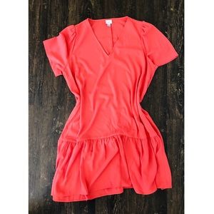 Pink flapper short sleeve dress